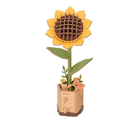 Houten bouwpakket - Bloemen - Sunflower - 86 onderdelen - Rowood