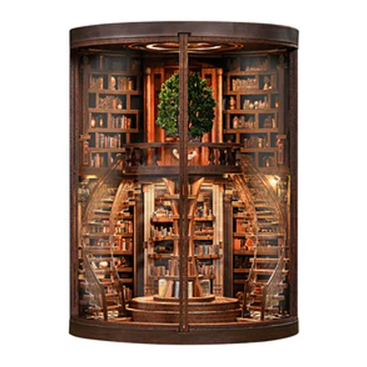 Miniatuur - Book Nook - Wisdom Rings Book Repository - AH01-005 - Dongguan
