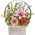 Houten bouwpakket - Wooden Flower Basket - 428 onderdelen - Rowood