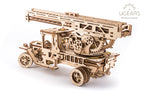 Houten bouwpakket - Brandweertruck met ladder - mechanisch - Ugears - 537 onderdelen