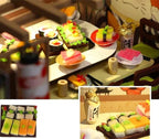 Miniatuur - Gibbon Sushi - M2011Z - met stofkap