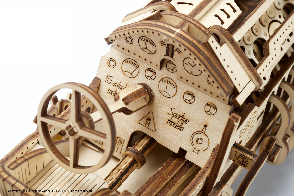 Houten bouwpakket - U-9 Grand Prix Auto - 348 onderdelen - Ugears