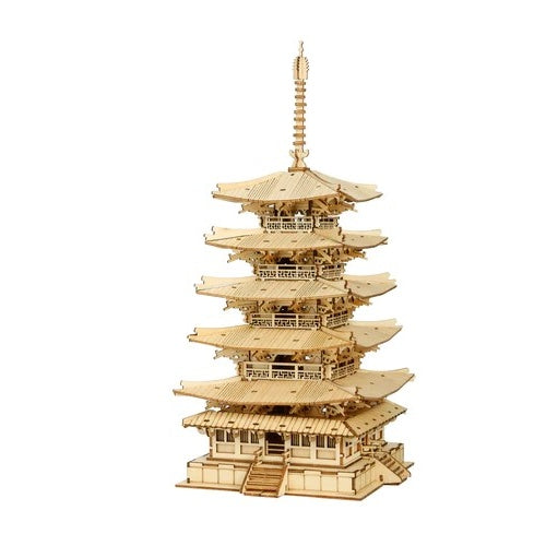 Houten bouwpakket - Five-storied Pagoda - Robotime - 275 onderdelen